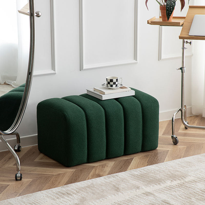 Modern Entryway Bench Solid Color Seating Bench with Upholstered , 17.55-inch W 30"L x 18"W x 15"H Blackish Green Clearhalo 'Benches' 'Chairs & Seating' 'furn' 'furn_benches' 'Furniture' 'Living Room Furniture' 6880555
