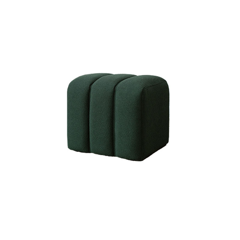 Modern Entryway Bench Solid Color Seating Bench with Upholstered , 17.55-inch W 18"L x 18"W x 15"H Blackish Green Clearhalo 'Benches' 'Chairs & Seating' 'furn' 'furn_benches' 'Furniture' 'Living Room Furniture' 6880556