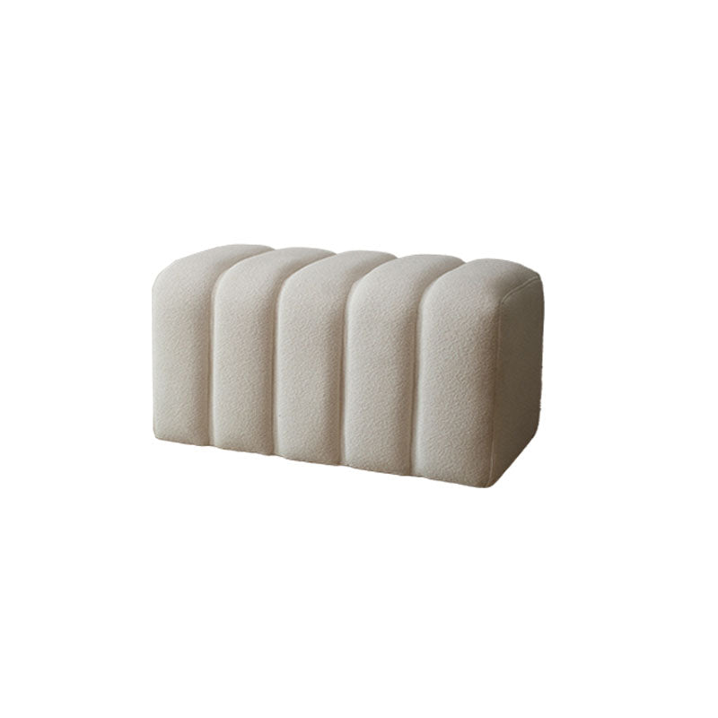 Modern Entryway Bench Solid Color Seating Bench with Upholstered , 17.55-inch W 30"L x 18"W x 15"H White Clearhalo 'Benches' 'Chairs & Seating' 'furn' 'furn_benches' 'Furniture' 'Living Room Furniture' 6880557