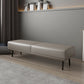 15.6-inch W Bedroom Bench Modern Seating Bench with Upholstered 59"L x 16"W x 16"H Khaki Genuine Leather Clearhalo 'Benches' 'Chairs & Seating' 'furn' 'furn_benches' 'Furniture' 'Living Room Furniture' 6880629