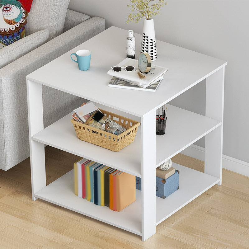 Engineered Wood Bookshelf Standard Scandinavian Open Back Bookcase 16"L x 16"W x 16"H White 3 Clearhalo 'Bookcases' 'furn' 'furn_bookcases' 'Furniture' 'Office Furniture' 6880682