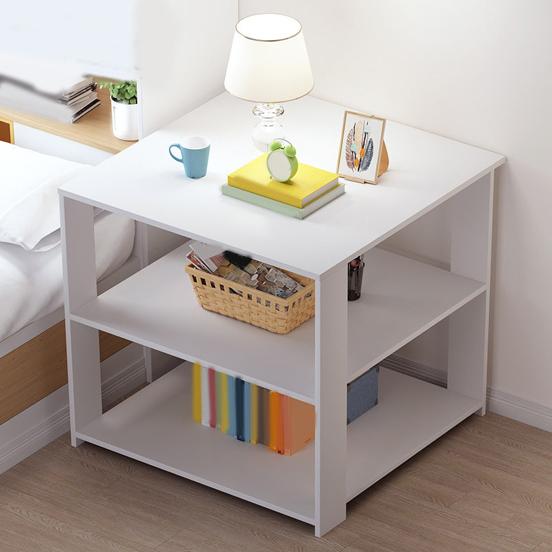 Engineered Wood Bookshelf Standard Scandinavian Open Back Bookcase 19"L x 19"W x 19"H White 3 Clearhalo 'Bookcases' 'furn' 'furn_bookcases' 'Furniture' 'Office Furniture' 6880683