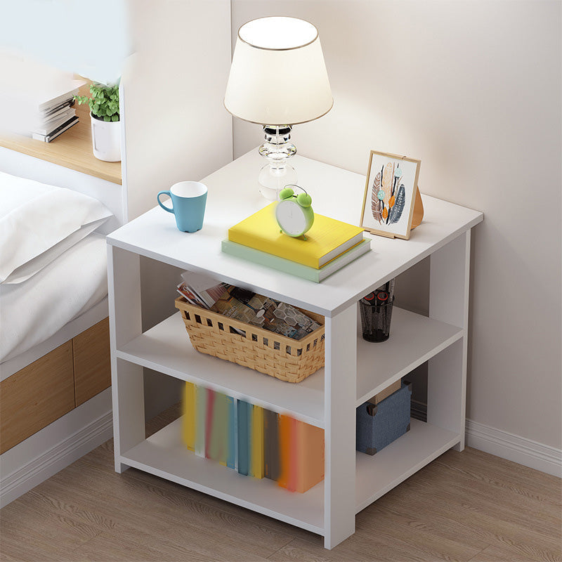 Engineered Wood Bookshelf Standard Scandinavian Open Back Bookcase 12"L x 12"W x 16"H White 3 Clearhalo 'Bookcases' 'furn' 'furn_bookcases' 'Furniture' 'Office Furniture' 6880693