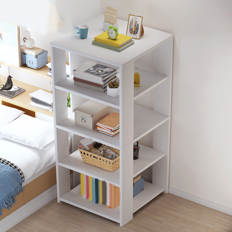 Engineered Wood Bookshelf Standard Scandinavian Open Back Bookcase 12"L x 12"W x 31.5"H White 5 Clearhalo 'Bookcases' 'furn' 'furn_bookcases' 'Furniture' 'Office Furniture' 6880694