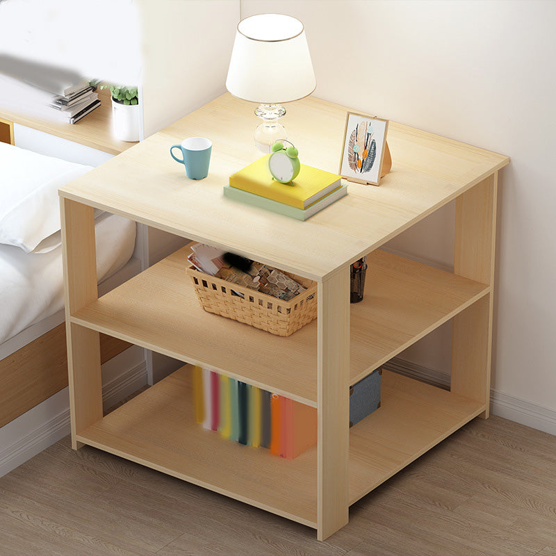 Engineered Wood Bookshelf Standard Scandinavian Open Back Bookcase 19"L x 19"W x 19"H Natural 3 Clearhalo 'Bookcases' 'furn' 'furn_bookcases' 'Furniture' 'Office Furniture' 6880696