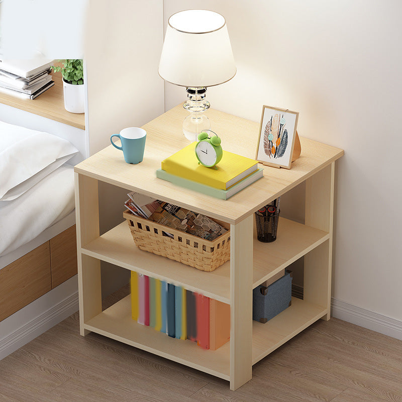 Engineered Wood Bookshelf Standard Scandinavian Open Back Bookcase 12"L x 12"W x 16"H Natural 3 Clearhalo 'Bookcases' 'furn' 'furn_bookcases' 'Furniture' 'Office Furniture' 6880699