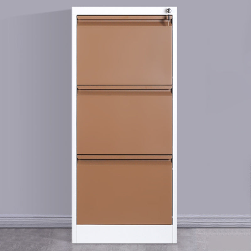 Modern Metal File Cabinet Pure Color Filing Cabinet for Home Office Khaki 3 Clearhalo 'Filing Cabinets' 'filling_cabinets' 'furn' 'furn_filling_cabinets' 'Furniture' 'Office Furniture' 6880980