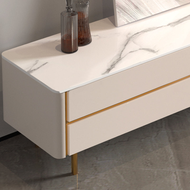 Glam Stone TV Media Console Enclosed Storage Stand Console for Living Room Clearhalo 'furn' 'furn_tv_stands_entertainment_centers' 'Furniture' 'Living Room Furniture' 'TV Stands & Entertainment Centers' 'TV Stands & Media Storage Furniture' 'tv_stands_entertainment_centers' 6881984