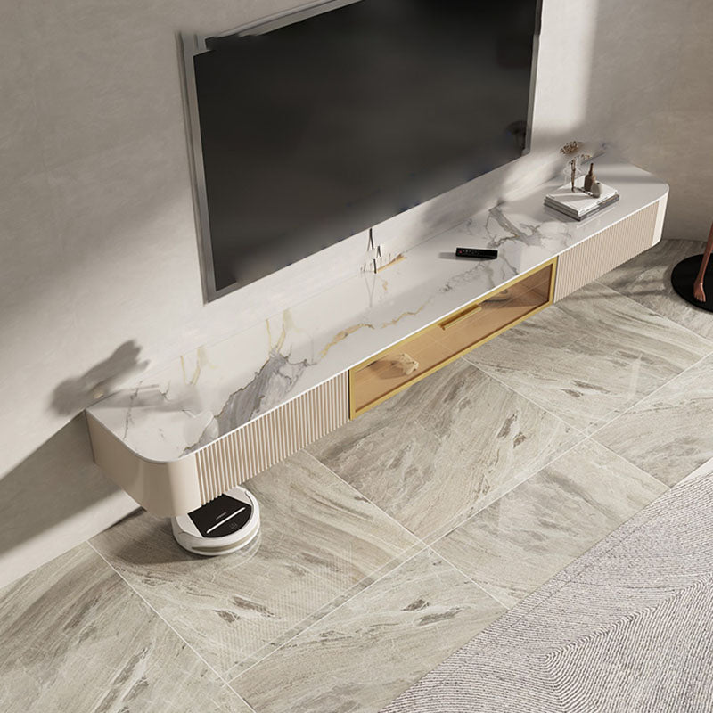 Contemporary TV Console Floating TV Media Console with Drawers 71"L x 12"W x 8"H Clearhalo 'furn' 'furn_tv_stands_entertainment_centers' 'Furniture' 'Living Room Furniture' 'TV Stands & Entertainment Centers' 'TV Stands & Media Storage Furniture' 'tv_stands_entertainment_centers' 6882007