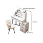 Contemporary Makeup Vanity Desk Table with 5 Drawers and Mirror