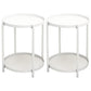 Modern Accent Table Nightstand Metal Antique Finish Night Table White 2 Piece Set Clearhalo 'Bedroom Furniture' 'furn' 'furn_night_stand' 'Furniture' 'night_stand' 'Nightstands' 6882162