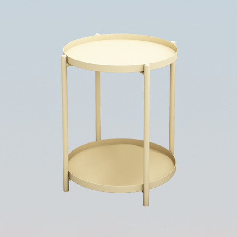 Modern Accent Table Nightstand Metal Antique Finish Night Table Yellow 1 Piece Clearhalo 'Bedroom Furniture' 'furn' 'furn_night_stand' 'Furniture' 'night_stand' 'Nightstands' 6882175