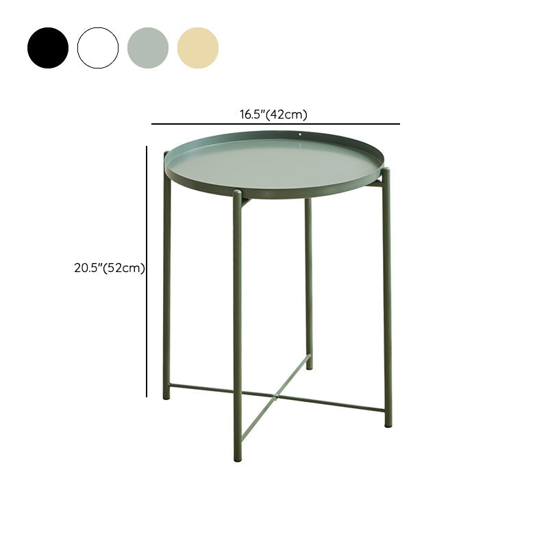 Modern Accent Table Nightstand Metal Antique Finish Night Table Clearhalo 'Bedroom Furniture' 'furn' 'furn_night_stand' 'Furniture' 'night_stand' 'Nightstands' 6882182