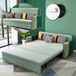 36.22"H Square Arm Sleeper Glam Styled Sleeper Sofa Bed in Green