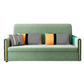 36.22"H Square Arm Sleeper Glam Styled Sleeper Sofa Bed in Green