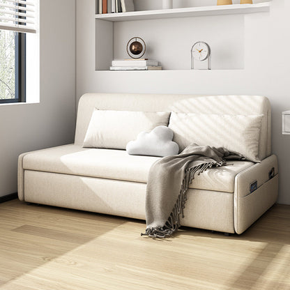 Modern Linen Blend Sleeper Sofa Upholstered Armless Sofa Bed Storage Not Included Clearhalo 'furn' 'furn_futons' 'Furniture' 'Futons & Daybeds' 'Futons' 'Living Room Furniture' 6882207