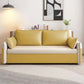 35.43"H Faux Leather Sleeper Sofa Upholstered Pillow Top Arms Sofa Bed