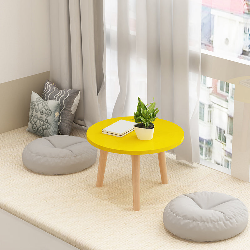 11"H Contemporary Coffee Table Wooden Single Coffee Cocktail Table