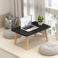 11"H Contemporary Coffee Table Wooden Single Coffee Cocktail Table