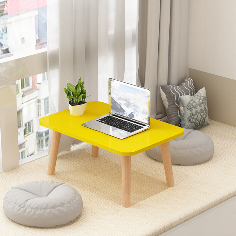 11"H Contemporary Coffee Table Wooden Single Coffee Cocktail Table