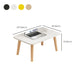 11"H Contemporary Coffee Table Wooden Single Coffee Cocktail Table