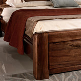 Solid Wood Walnut Standard Bed Lift Up Storage Bed Frame with Headboard