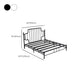 Schwarz/weißes Open-Frame-Bett 50-Zoll-Hochmetallbett mit Kopfteil