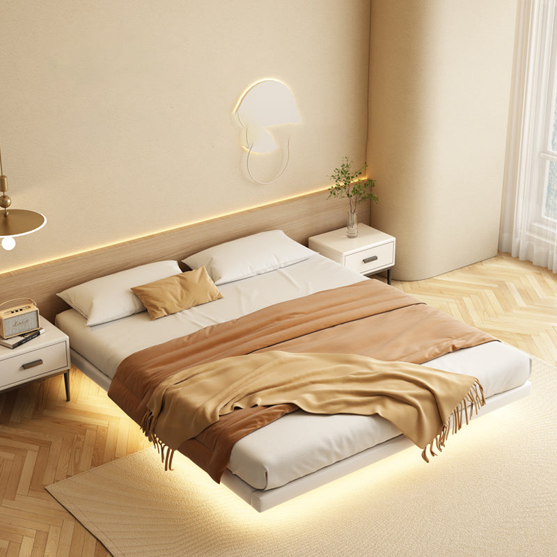 Piattaforma piattaforma letto in legno massiccio senza testiera e pedana, luce non inclusa