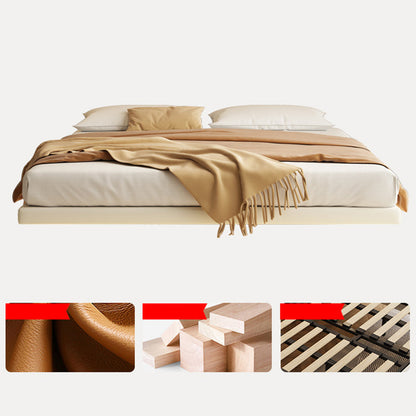 Piattaforma piattaforma letto in legno massiccio senza testiera e pedana, luce non inclusa