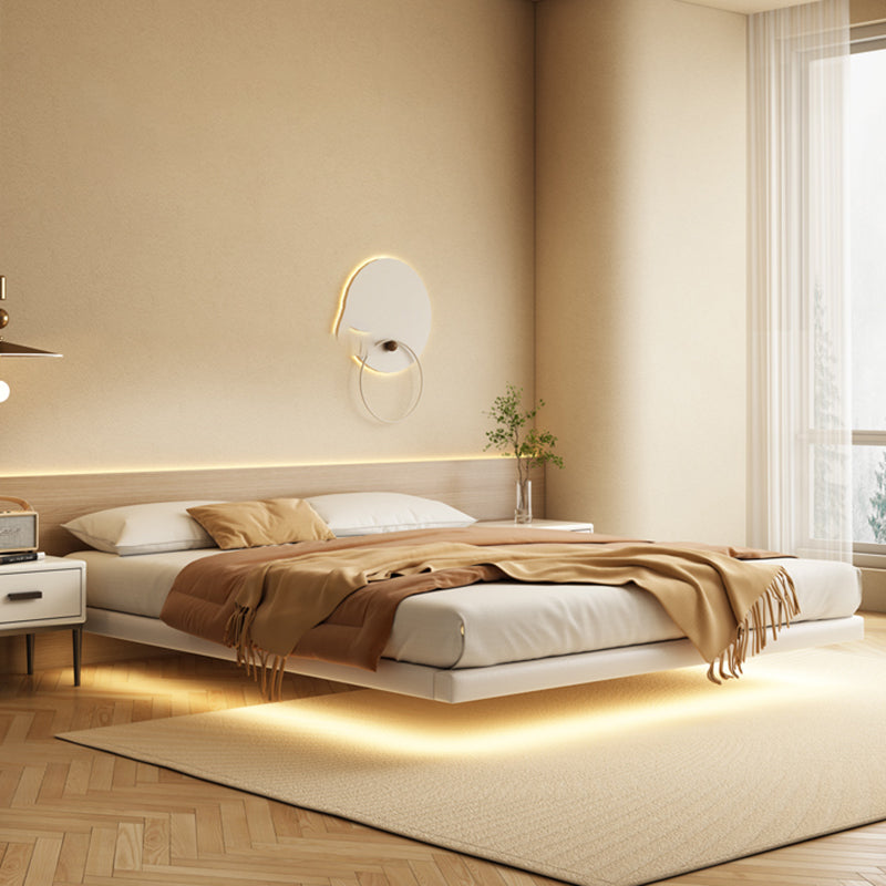 Piattaforma piattaforma letto in legno massiccio senza testiera e pedana, luce non inclusa