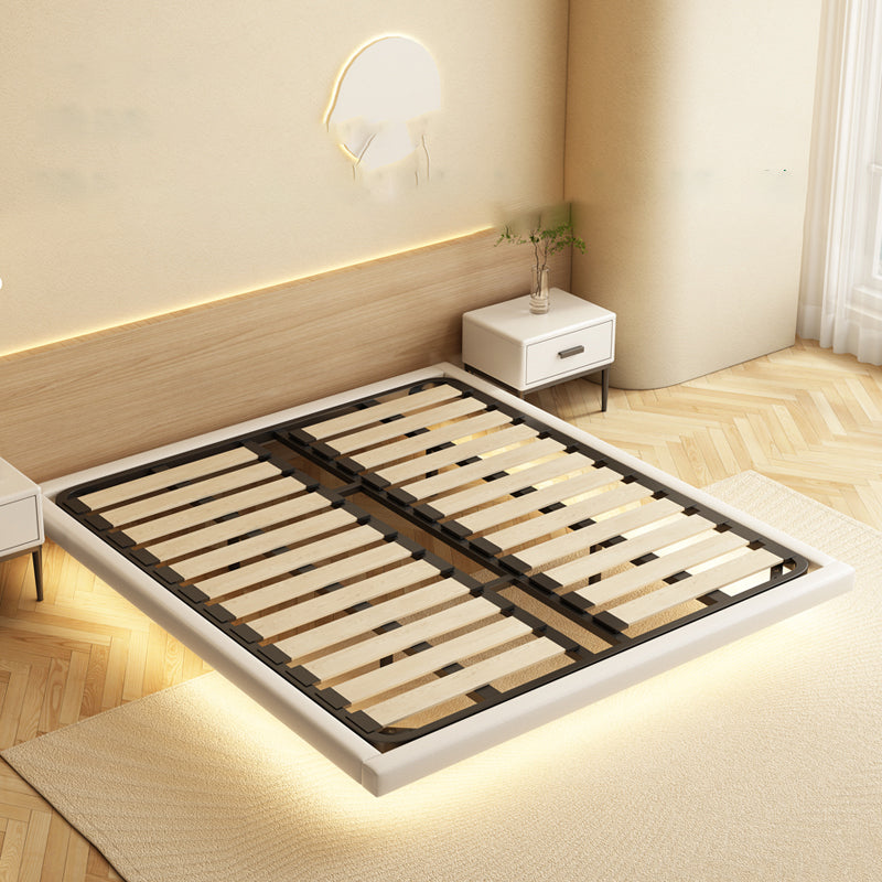 Piattaforma piattaforma letto in legno massiccio senza testiera e pedana, luce non inclusa