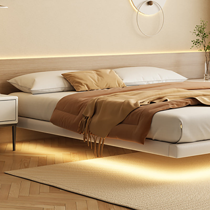 Piattaforma piattaforma letto in legno massiccio senza testiera e pedana, luce non inclusa