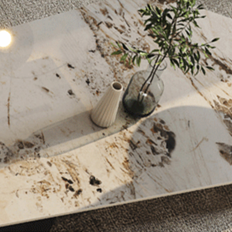 Faux Marble Coffee Table No Distressing Free-Form Single Coffee Table