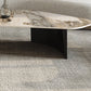 Faux Marble Coffee Table No Distressing Free-Form Single Coffee Table