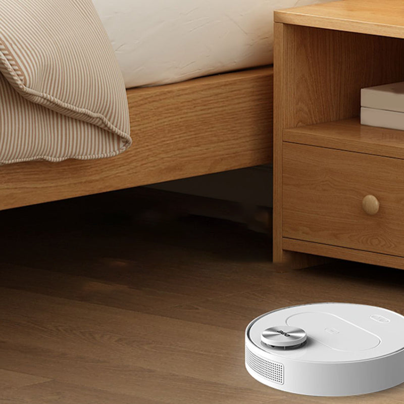 Letto a pannello in legno massiccio naturale con letto di testiera standard con ripiani