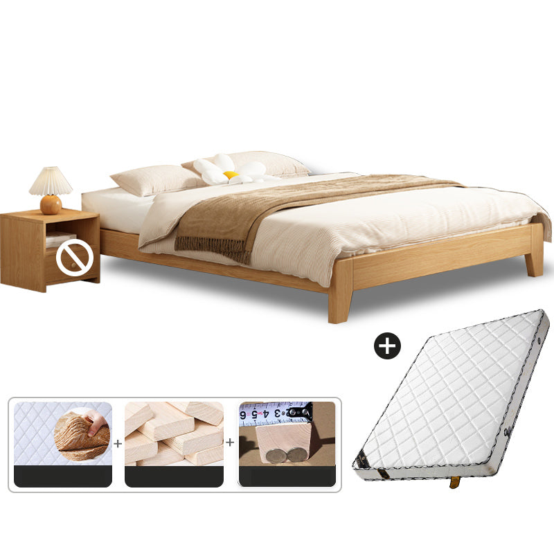 Die zeitgenössische natürliche Matratze umfasste feste Holz -Standard -Bett aus massivem Holz