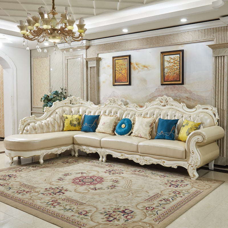 Callo champagne rustico sezionale braccio svasato sezionale con cuscini