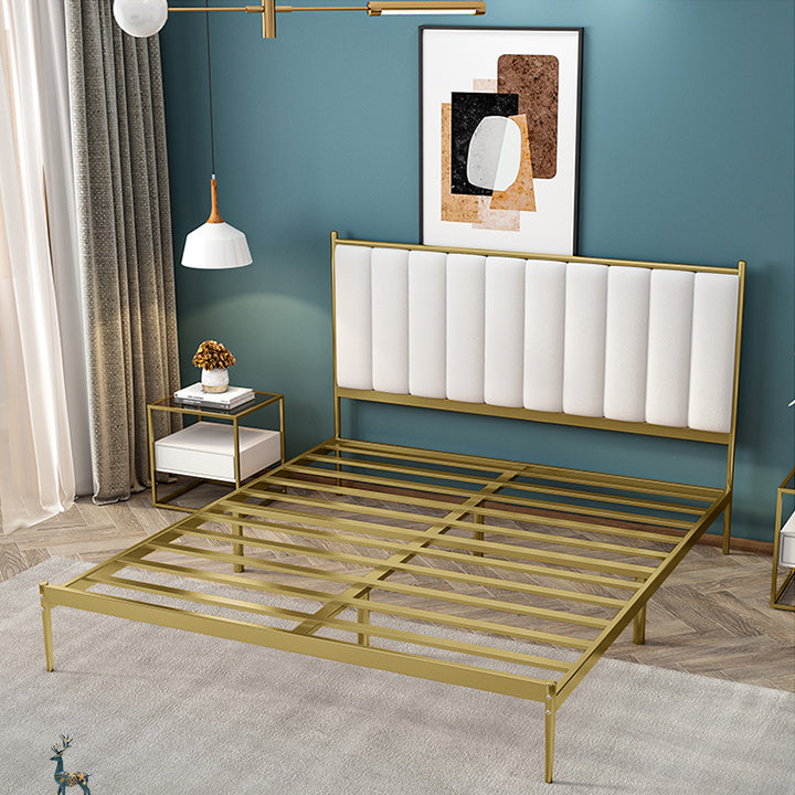 Metal Glam Metal Solid Colore Rettangolare Passa rivestito Standard Bed