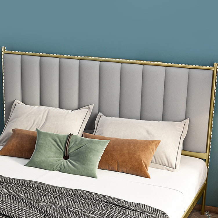 Metal Glam Metal Solid Colore Rettangolare Passa rivestito Standard Bed