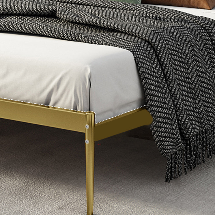 Metal Glam Metal Solid Colore Rettangolare Passa rivestito Standard Bed