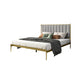 Metal Glam Metal Solid Colore Rettangolare Passa rivestito Standard Bed