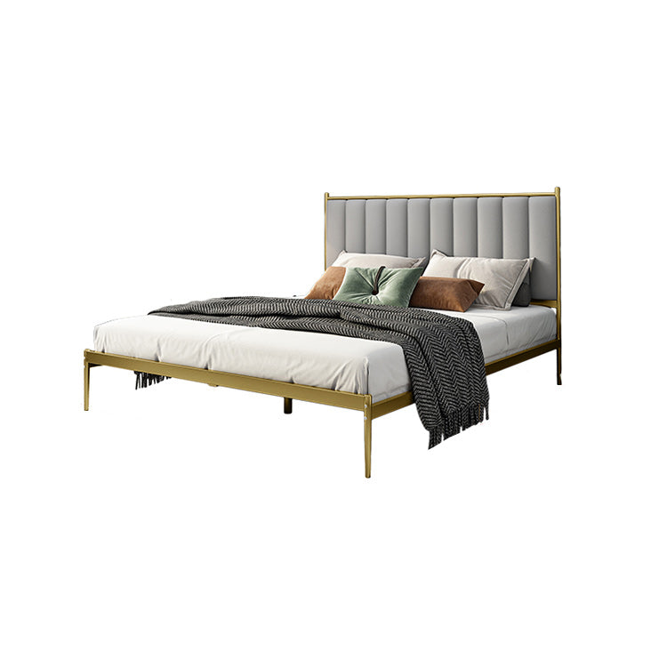 Metal Glam Metal Solid Colore Rettangolare Passa rivestito Standard Bed