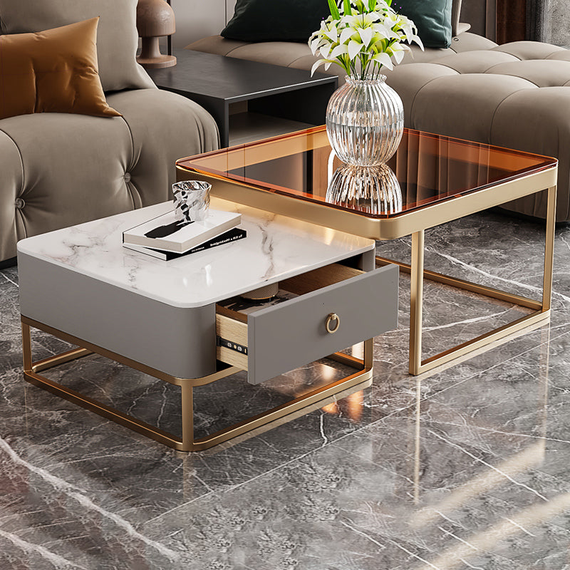 Frame frame salontafel glamour vierkante cocktailtafel met lade