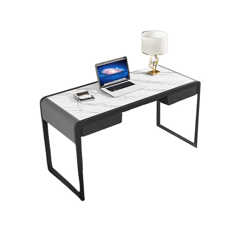MODERNA STONE DESK OFFICE RECTANGLE TASSTANTE CON 2 cassetti per la casa