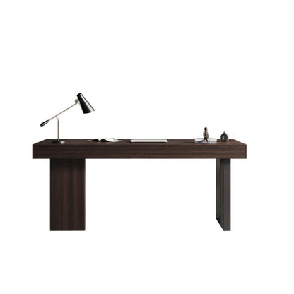 3 tiroirs d'écriture de bureau de bureau de forme rectangulaire en marron