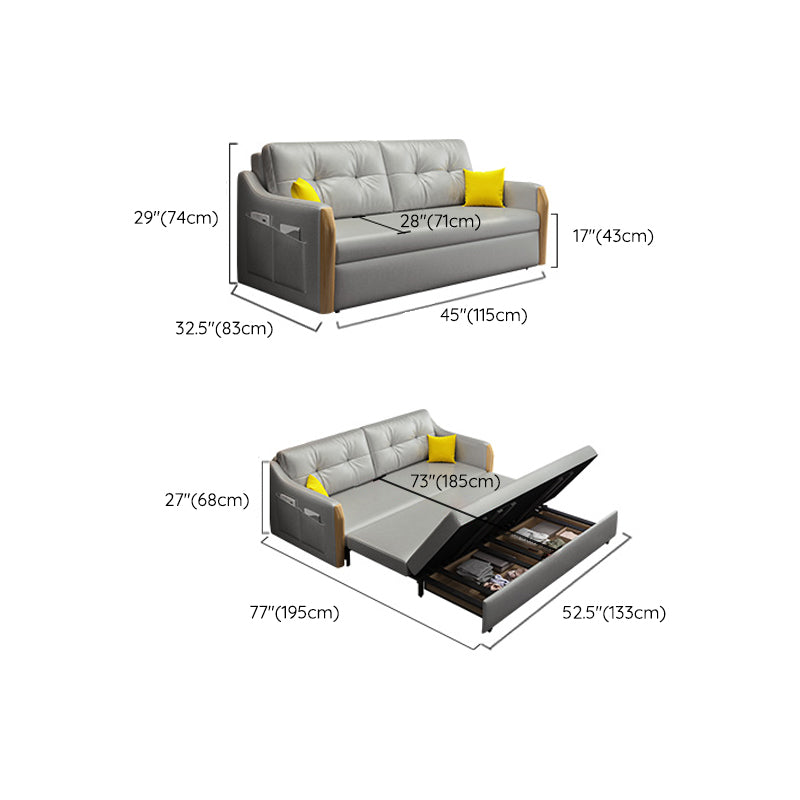 Divano a pelo in pista in finta pelle scandinava