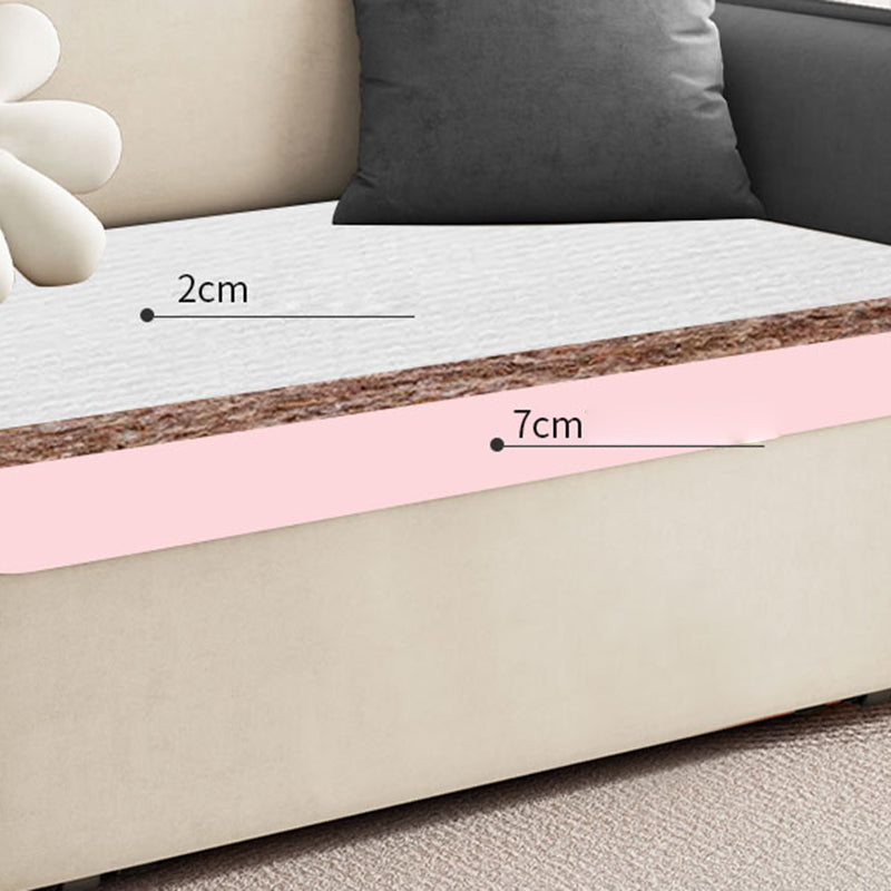 Glam Styled 35.43" H Sleeper Sofa Upholstered Square Arms Sofa Bed Clearhalo 'furn' 'furn_futons' 'Furniture' 'Futons & Daybeds' 'Futons' 'Living Room Furniture' 6883457