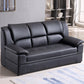 Modern Leather Pillow Top Arms Sleeper Sofa Biscuit Back Sofa Bed