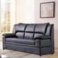 Modern Leather Pillow Top Arms Sleeper Sofa Biscuit Back Sofa Bed