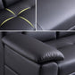 Modern Leather Pillow Top Arms Sleeper Sofa Biscuit Back Sofa Bed